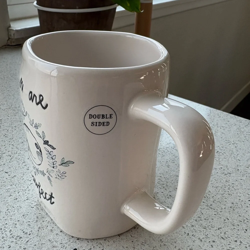 DUAL SIDED Rae Dunn YOU ARE PAWFECT white NWT ceramic 16 ounce A - Picture 6 of 8